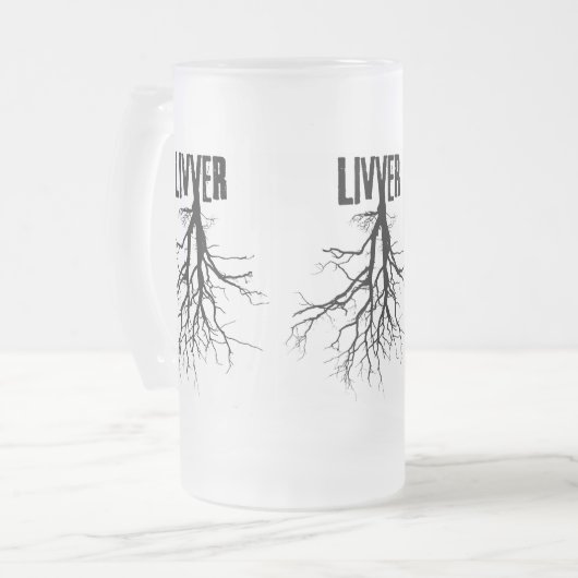 LIVVERFROST MATTGLAS BIERGLAS (Vorderseite Links)