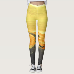 Liwa Oasis Asphalt Road, Dunes. Leggings