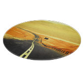 Liwa Oasis Asphalt Road, Dunes. Schneidebrett (Ecke)