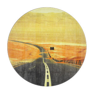 Liwa Oasis Asphalt Road, Dunes. Schneidebrett