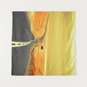 Liwa Oasis Asphalt Road, Dunes. Wandteppich (Vorderseite (Horizontal))