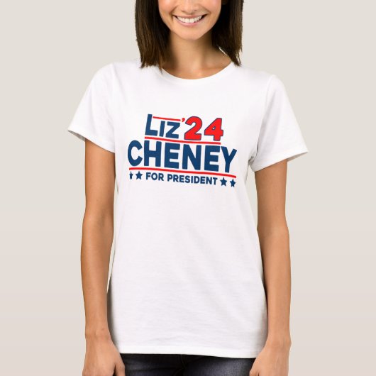 Liz Cheney 2024 für Präsident T-Shirt (Vorderseite)