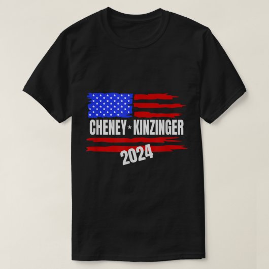 Liz Cheney Adam Kinzinger für Präsident 2024 T-Shirt (Design vorne)