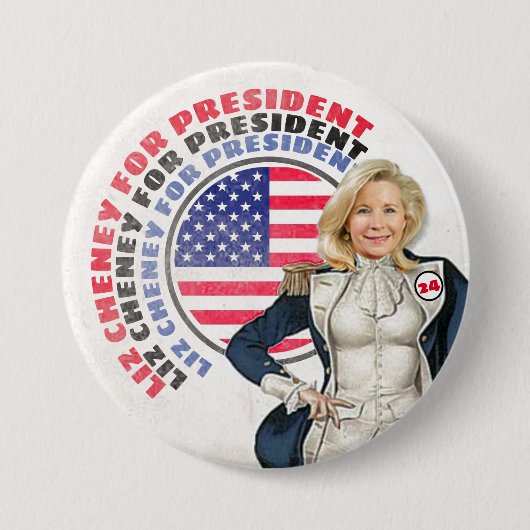 liz Cheney für Präsident '24 Button (Vorderseite)