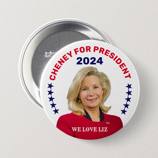 Liz Cheney für Präsident Button (Vorne & Hinten)