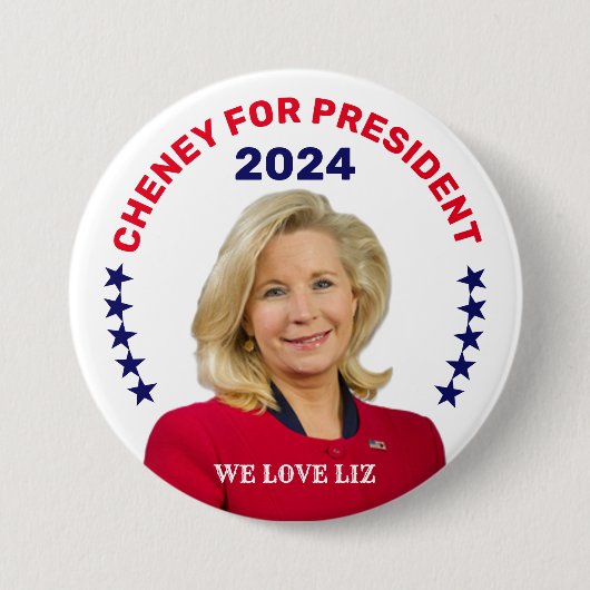 Liz Cheney für Präsident Button (Vorderseite)