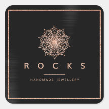 Liz Mandala Pink Rose Gold Metallic Black Glam