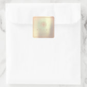 Liz Mandala Pink Rose Gold Metallrahmen Quadratischer Aufkleber (Tasche)