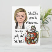 Liz Truss wird bis Weihnachten weg sein Dankeskarte (Stehend Vorderseite)