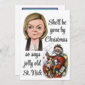 Liz Truss wird bis Weihnachten weg sein Dankeskarte (Vorne/Hinten)
