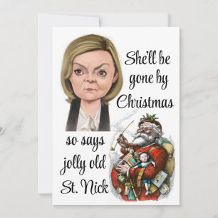 Liz Truss wird bis Weihnachten weg sein Dankeskarte