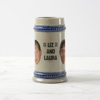 Liz- und Laura-Bier Stein Bierglas