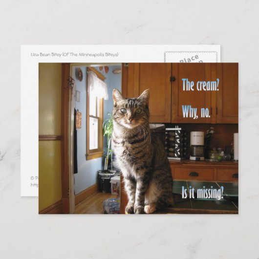 Liza Bean Bitey (TM) Postkarte 1 (Vorne/Hinten)