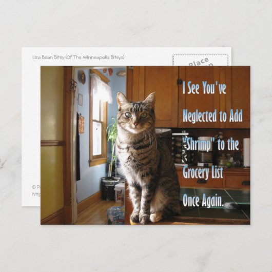 Liza Bean Bitey (TM) Postkarte 2 (Vorne/Hinten)