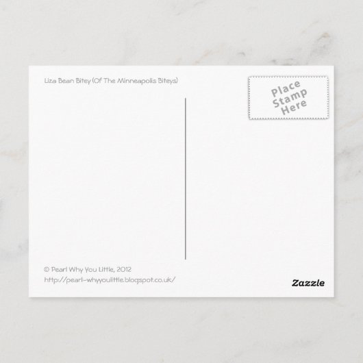 Liza Bean Bitey (TM) Postkarte 3 (Rückseite)