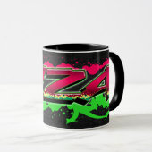 Liza Vorname Name Graffiti red green Tasse (VorderseiteRechts)