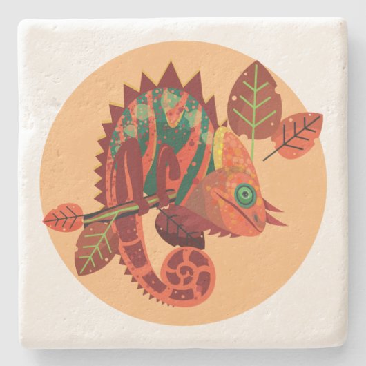 Lizard 4 Stone Untersetzer (Vorderseite)