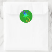Lizard /8 runder aufkleber (Tasche)