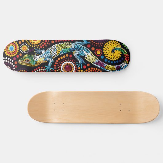 Lizard - Aborigine Style - Skateboard Deck (Horizontal)