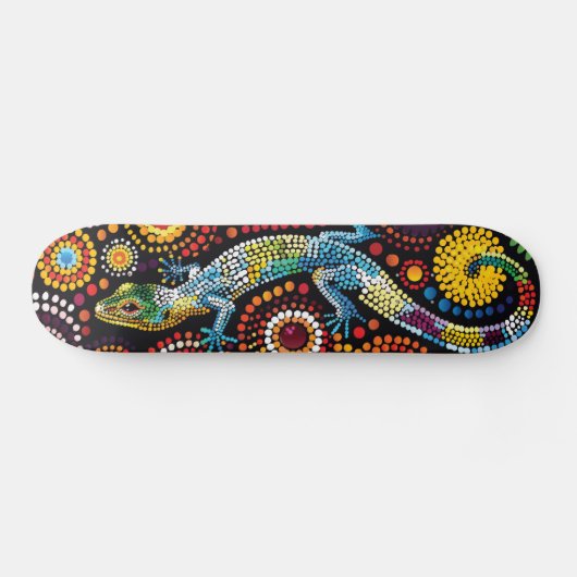 Lizard - Aborigine Style - Skateboard Deck (Horizontal)