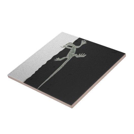 Lizard an der Mauer Fliese (Seite)