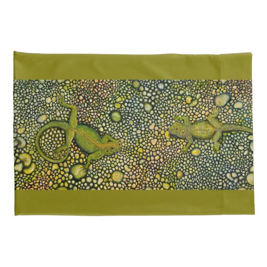 Lizard an Lizard Kissenbezug (Rückseite-Rechts)