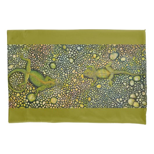 Lizard an Lizard Kissenbezug (Vorderseite-Links)