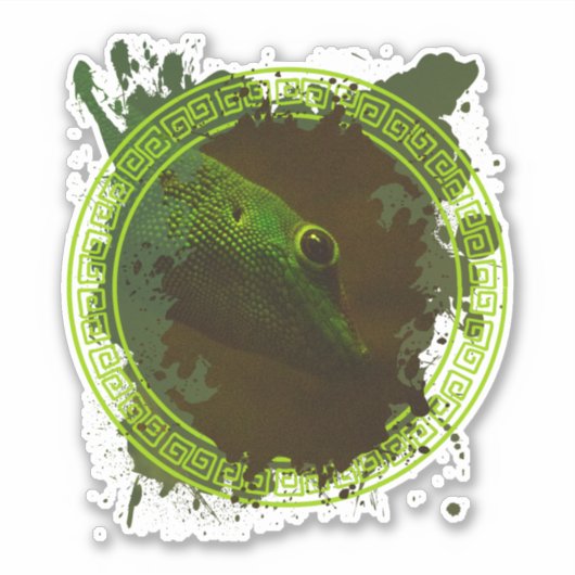 Lizard Art Aufkleber (Vorderseite)