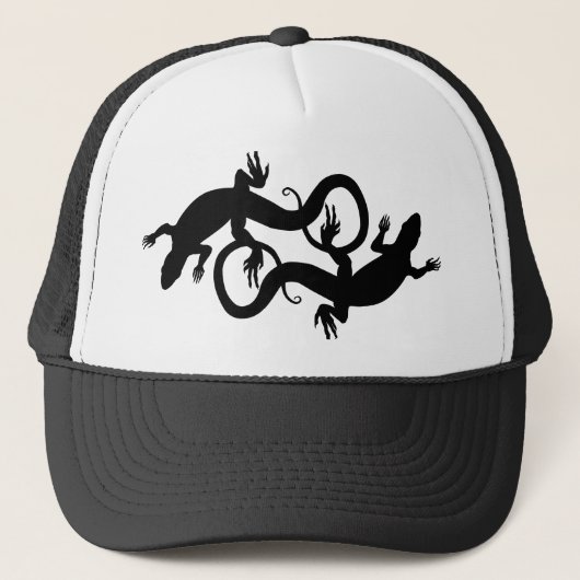 Lizard Art Baseball Caps Lizard Trucker Hats Truckerkappe (Vorderseite)