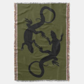 Lizard Art Blankets Reptile Lizard Throw Blanket Decke (Vorderseite Vertikal)