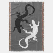 Lizard Art Blankets Reptile Lizard Throw Blanket Decke (Vorderseite Vertikal)