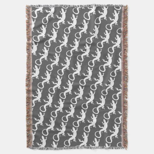 Lizard Art Blankets Reptile Lizard Throw Blanket Decke (Vorderseite Vertikal)