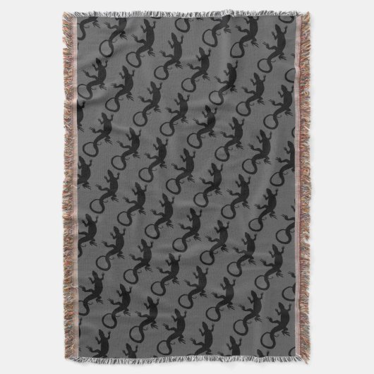 Lizard Art Blankets Reptile Lizard Throw Blanket Decke (Vorderseite Vertikal)