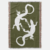 Lizard Art Blankets Reptile Lizard Throw Blanket Decke (Vorderseite Vertikal)