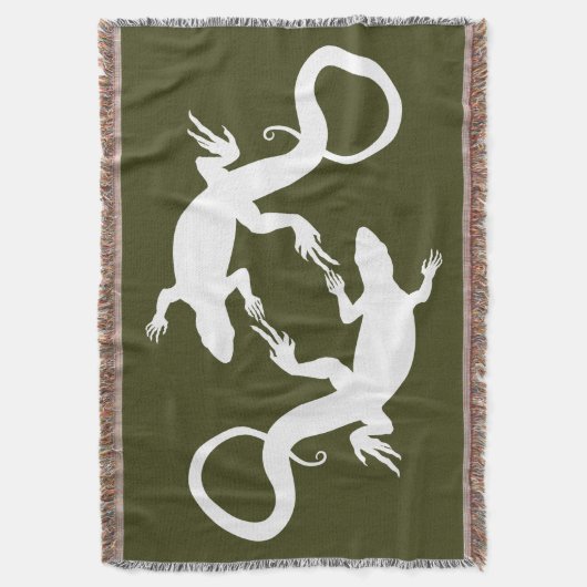 Lizard Art Blankets Reptile Lizard Throw Blanket Decke (Vorderseite Vertikal)