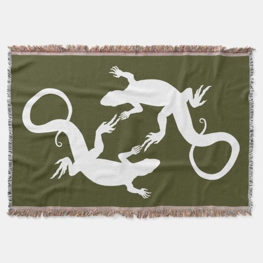 Lizard Art Blankets Reptile Lizard Throw Blanket Decke (Vorderseite)