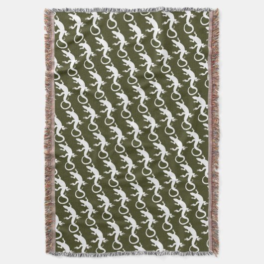 Lizard Art Blankets Reptile Lizard Throw Blanket Decke (Vorderseite Vertikal)