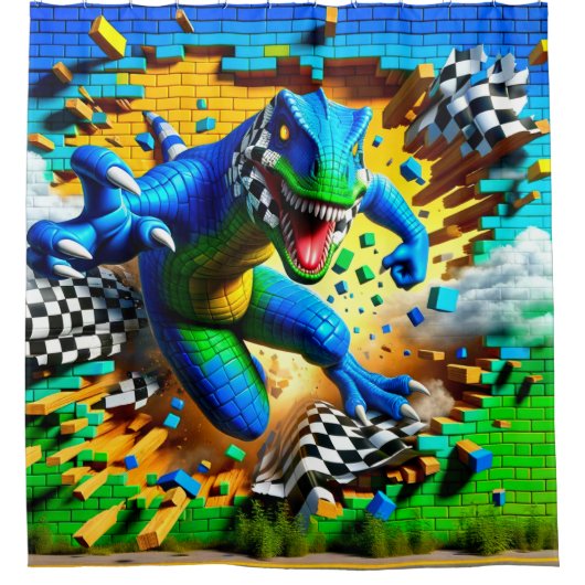 Lizard Art Duschvorhang (Vorderseite)