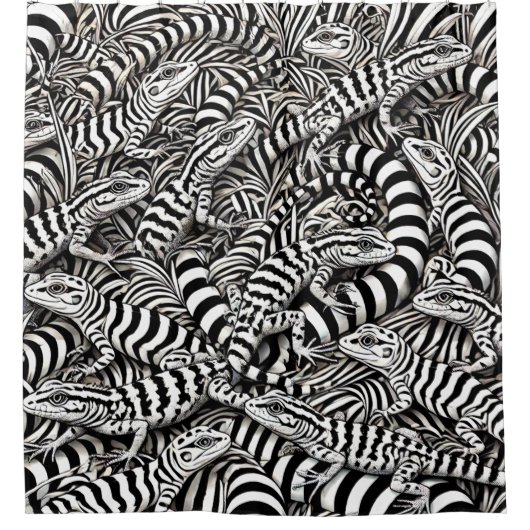 Lizard Art Duschvorhang (Vorderseite)