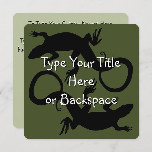 Lizard Art Einladungen Personalisiert Reptile UAWG (Vorne/Hinten)