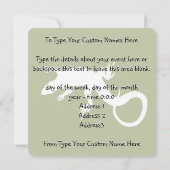 Lizard Art Einladungen Personalisiert Reptile UAWG (Rückseite)