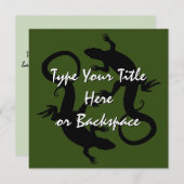 Lizard Art Einladungen Personalisiert Reptile UAWG (Vorne/Hinten)