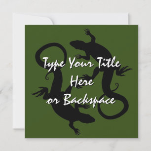 Lizard Art Einladungen Personalisiert Reptile UAWG