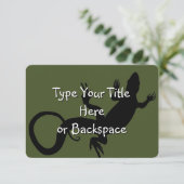 Lizard Art Einladungen Personalisiert Reptile UAWG (Stehend Vorderseite)