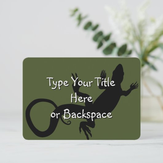 Lizard Art Einladungen Personalisiert Reptile UAWG (Stehend Vorderseite)