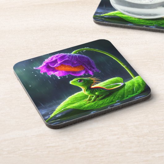 Lizard Art Getränkeuntersetzer (Linke Seite)