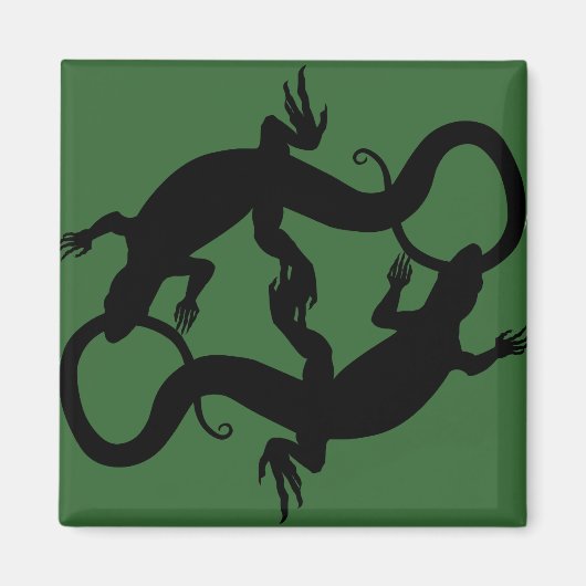 Lizard Art Kühlschrankmagnet Reptile Gifts & Magne (Vorne)