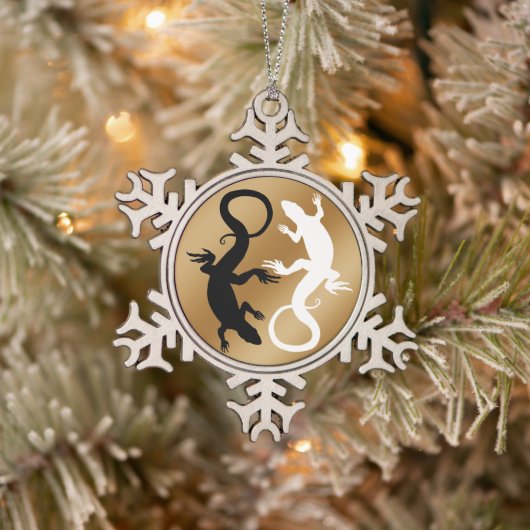 Lizard Art Ornament Reptile Weihnachtsdekoration (Baum)