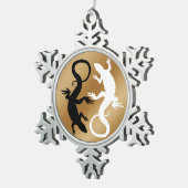 Lizard Art Ornament Reptile Weihnachtsdekoration (Rechts)