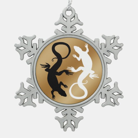 Lizard Art Ornament Reptile Weihnachtsdekoration (Vorderseite)